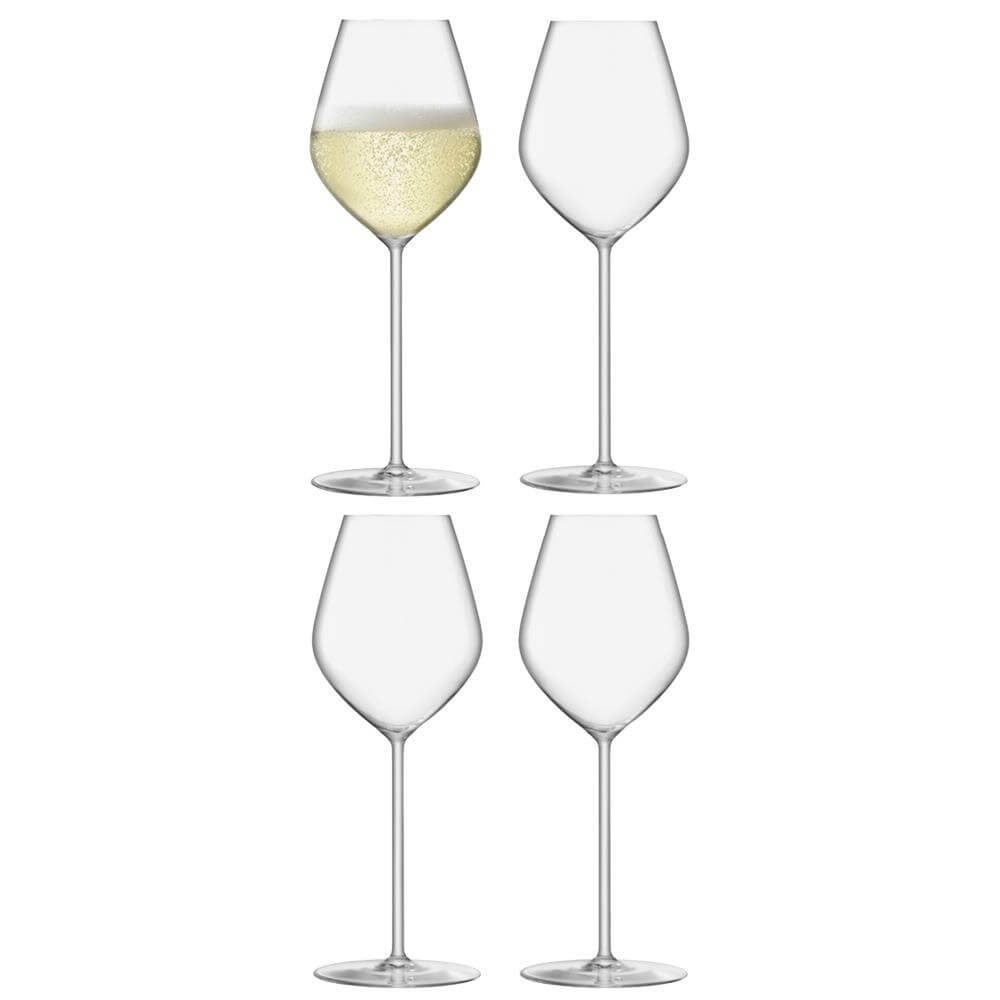 LSA Borough Set of 4 Champagne Tulip Glasses